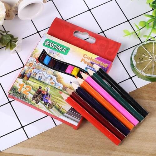 Hex 12 color wooden Colour Pencils Natural wood Professional Drawing Pencils for School Office Artist Painting Sketch Supplies