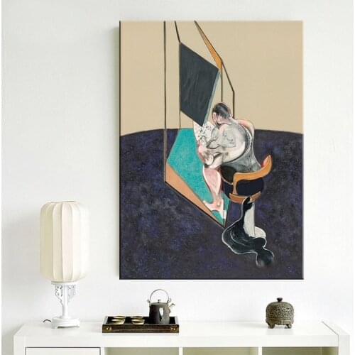Francis Bacon Famous Artist Abstract Oil Painting Three Studies of the Male Back Canvas Painting for Living Room Home Decor