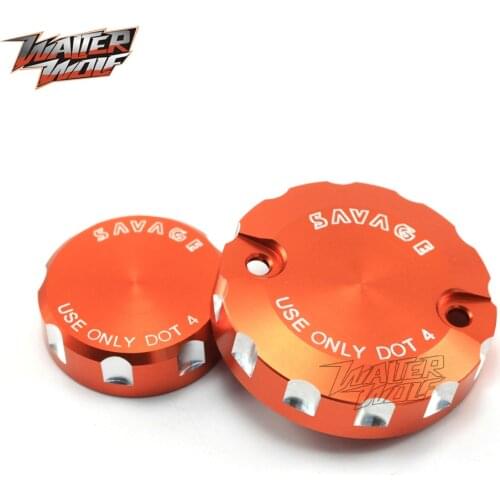 CNC Front Brake & Clutch Reservoir Cover For 1290 SUPER DUKE R GT 2017-2020 2019 Motorcycle Accessories Orange Oil Fluid Cap