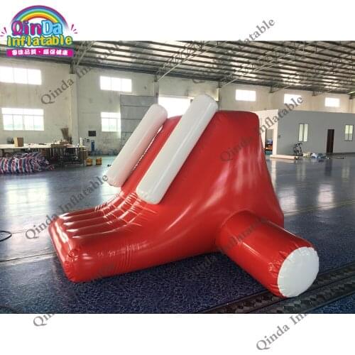 Ice tower inflatable water slide small iceberg ,summer water float inflatable climbing island on pool