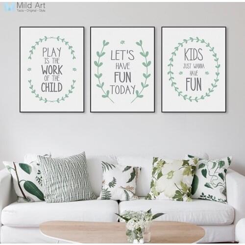 Minimalist Nordic Modern Fun Quotes A4 Large Canvas Art Print Poster Nursery Wall Picture Kids Room Decoration Painting Custom