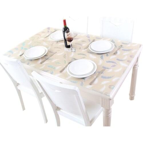 2020 Oilproof Waterproof Not Transparent Pvc Table Cloths Home Textiles Dec Table Cloth Plastic Mat Soft Glass Crystal Board