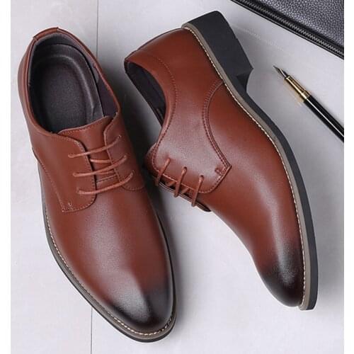 New MenS Leather Shoes Man Dress Luxury Brand Elegant Design Business Formal Shoes Men Plus Size 48 Wedding Party Shoes
