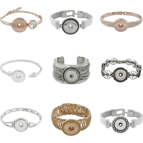 New Fashion 20mm 18mm Snap Button Bracelet DIY Jewelry 5pcs/lot KD3020