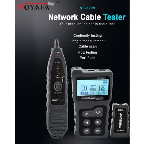 Noyafa NF-488/NF-8209/NF-8601S/NF-8601W /NF-308/NF-858C Network Cable Tester/Tracker RJ45 Lan Tester POE Wire Cat5 Cat6 Tools