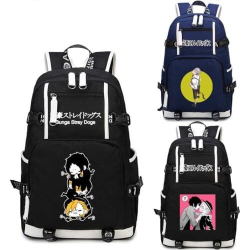 Bungo Stray Dogs Cosplay Backpack Cartoon Student School Shoulder Bags Teenage Casual Laptop Travel Bag