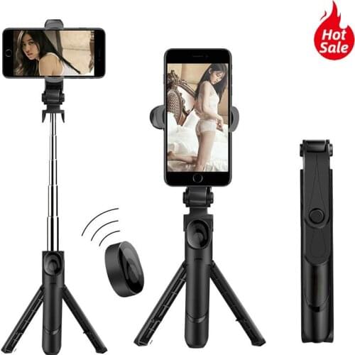 3 In 1 Selfie Stick Phone Tripod Extendable Monopod With Bluetooth Remote For Smartphone Selfie Stick 2021 Hot