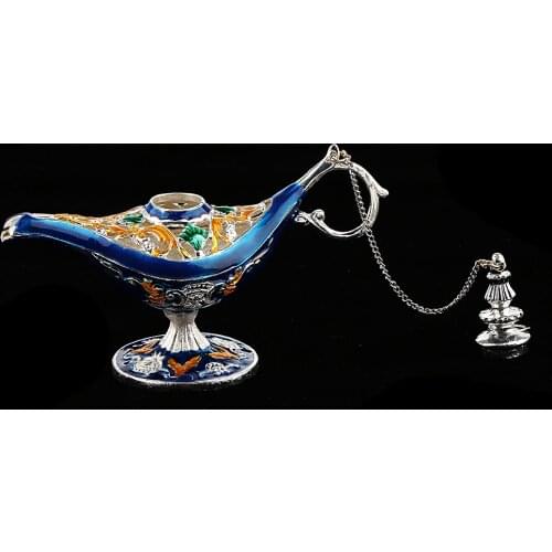 Chic Wishing Lamp Decorative Lamp Metal Craft Home Decor Jewelry Storage Box