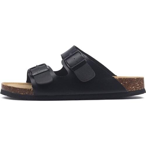 2021 New Summer Beach Cork Slippers Casual Double Buckle Non-slip Clogs Slides Women Slip on Flip Flop Shoe