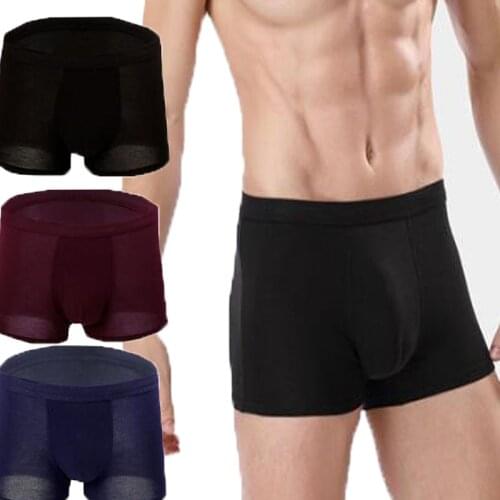 New Arrival Men Underwear Bamboo Fiber Cotton Boxers Comfort Soft Underwear Underpants Microfiber Trunk for female modal