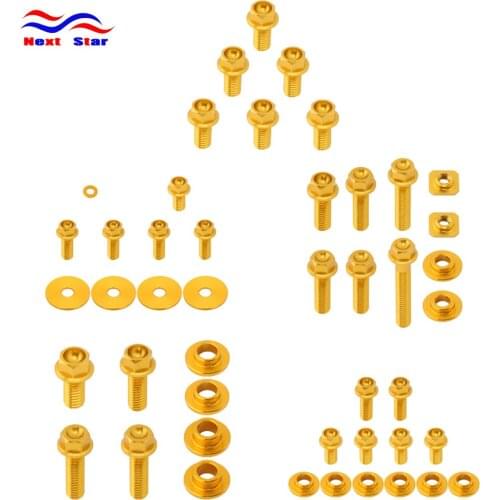 Motorcycle Gold Screw Fork Guard Rear Front Fender Radiation Shround Seat Fork Guard Bolt For Suzuki RM125 RM250 125 250 2001-08