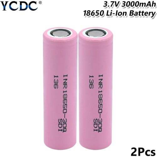 1-10Pcs 3.7V 3000mAh INR18650 30Q li-ion Batteries INR 18650 Rechargeable battery 20A High Drain For LED Flashlight Powerbank