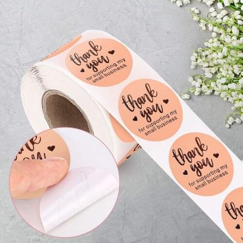 1.5Inch/38mm Thank You for Supporting My Small Business Sticker Seal Labels for Wedding Gift Card Packaging Stationery Stickers
