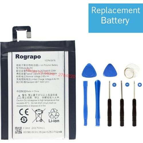 2420mAh BL250 Mobile Phone Replacement Battery For Lenovo Vibe S1 S1a40 BL-250 BL 250 Batterie Accumulator