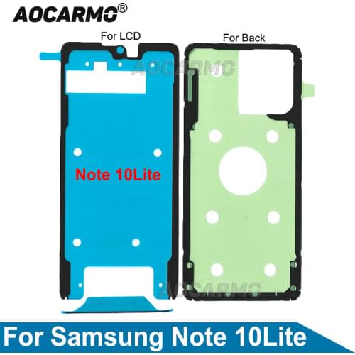 Aocarmo For Samsung Galaxy Note 10 Lite Full Set Adhesive LCD Screen Tape Back Cover Sticker Glue