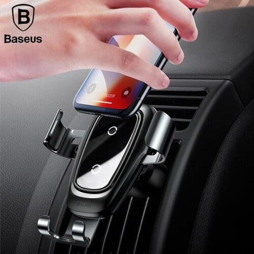 Baseus Qi Car Wireless Charger for iPhone XS Max XR 8 Samsung Fast USB Wireless Charging Pad for Mobile Phone Car Phone Charger