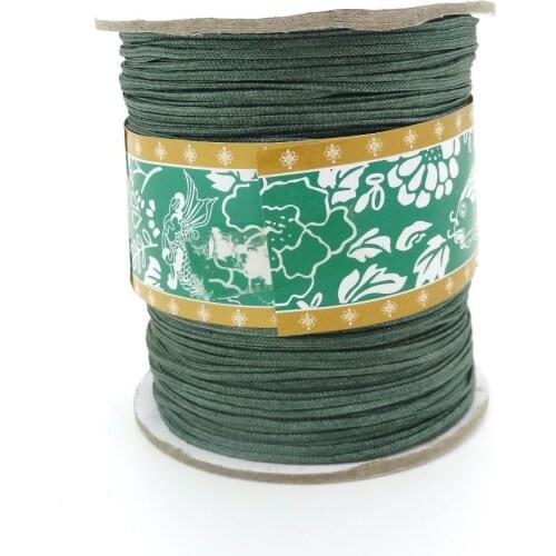 Free Shipping 1.5mm Grass green Nylon Cord Beading Thread Finding For Macrame Bracelet Necklace Jewelry Making Ward Cord