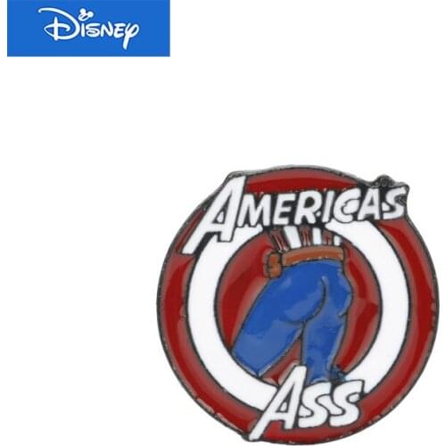 Disney Marvel Captain America Shield Arse Brooch Avengers Superhero Enamel Pin Badge Fashion New Hot Movie Jewelry Men Women