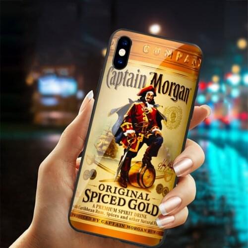 Tpu Tempered glass Captain Morgans Phone Case for iphone X XR XS MAX 7 6 6S 8 plus for iphone 12 11 pro max Captain Morgan cover