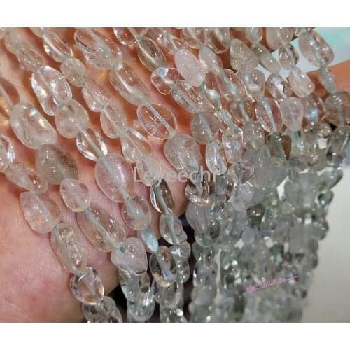 Length 39cm Natural Crystal Dia.6-9mm Crystal Bead Necklace Earrings DIY Apparel Sewing Garment Beads Semi-finished accessories