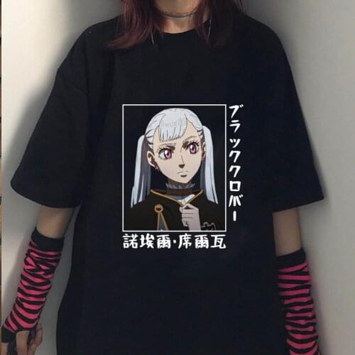 Black Clover T-shirt Men Women Funny Anime Noelle Silva Hip Hop Top Tees Male
