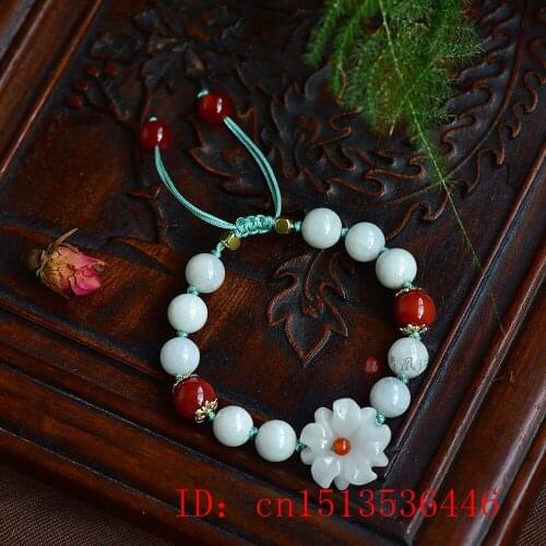 Customized Natural Emerald Jade Flower Tie Bracelet 10mm Beads Adjustable Bangle Jewellery Accessories Woman Amulet Certificate