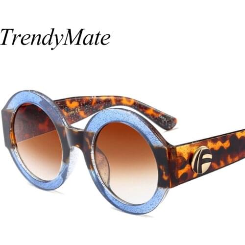 Retro Round Sunglasses Red Green Blue Sun Glasses for Women Men Brand Glasses Designer Fashion Male Female Zonnebril Dames 1251T