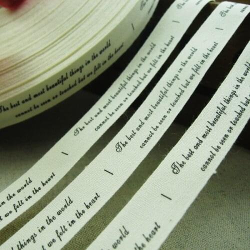 Booksew 100% Cotton Ribbons 1.5 CM Width Words Label Custom Clothing Labels Sewing Garment Accessory Etiquetas Ropa Zakka Labels