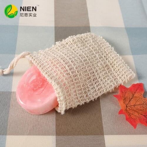 Cotton Linen Soap Bag Blister Ramie Mesh Soap Storage Bags Foam Maker Double-layer Net Bags Foaming Easy Bubble Soap Holder