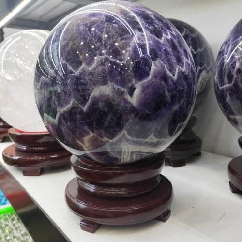 Natural Dream Amethyst Ball Polished Globe Massaging Ball Reiki Healing Stone Home Decoration Exquisite Collect Souvenirs Gift