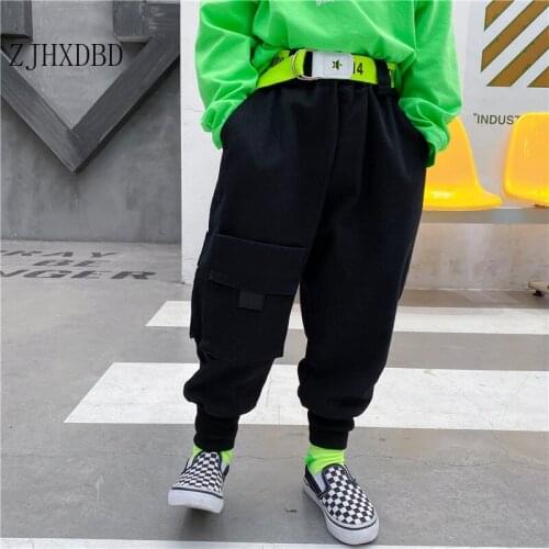 2020 New Green Solid 2-13Y Toddler Causal Cargo Pants for Boys Long Pants Baby Boy Trousers Cotton Kids Costume Children Clothes