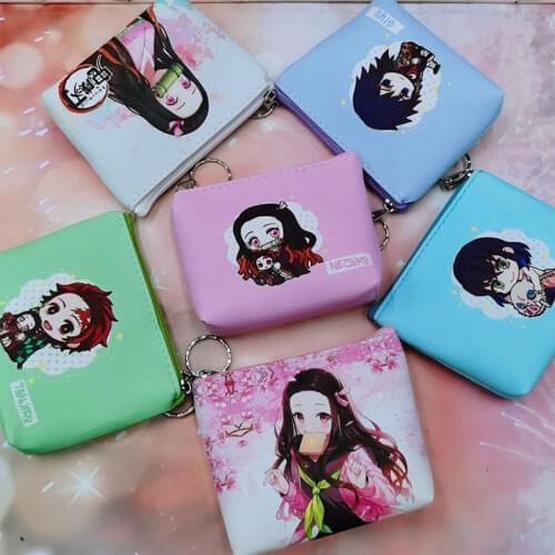2021Cute New Demon Slayer Blade Coin Purse Cartoonnime Canvas Wallet Nidou Tanjiro Anime Student Coin Bag Storage Bag Little Bag