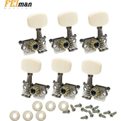 New 3L 3R Guitar Tuning Pegs Guitar parts Tuners Machine Heads with 12 screws and 6 Ferrule for Acoustic Classical Guitar B104