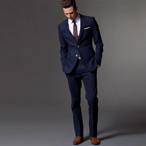 New Design Fashion Business Suit For Men Slim Fit 2 Piece （Blazer+Pants）Custom Made Best Man Formal Party Tuxedo Set