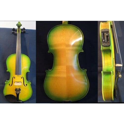 Full size Electric Acoustic Violin 4/4, Maple Spruce wood Powerful Sound #13044