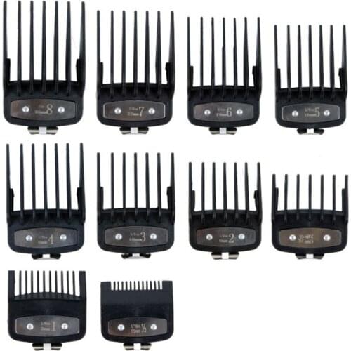 Professional Comb Set Specially, Clipper Guard Set Attachment Combs Portable Durable Metal for Premium Home
