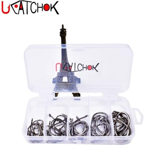 50pcs/set 1/0-8/0 free shipping fishing hook Crank hook Barbed fishhook fishing tackle fish hook single fishing hooks