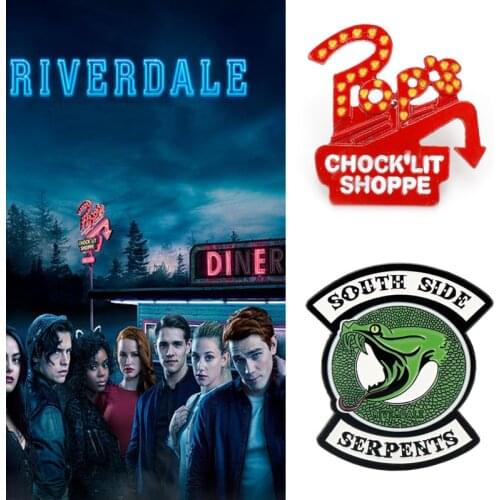 TV Jewelry Riverdale Enamel Pins Brooches For Women Men Choch'lit Shoppe Serpent South Side Badge Lapel Backpack Bags Hat Pin