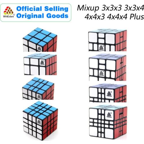 WitEden Mixup 3x3x3 3x3x4 4x4x3 4x4x4 Plus Magic Cube Puzzles Speed Brain Teasers Challenging Educational Toys For Children