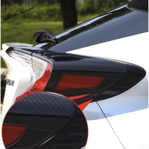 Yimaautotrims Rear Tail Trunk Lights Eyebrow Lamp Frame Cover Trim Fit For Toyota C-HR CHR 2016 - 2021 Accessories