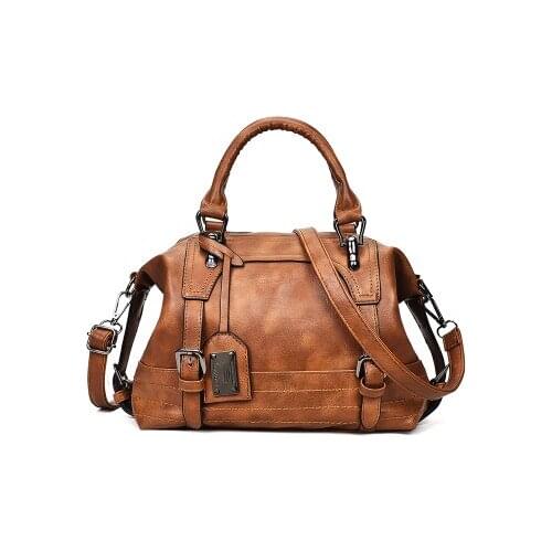 Women Fashion Leather Handbag Satchel Crossbody Tote Shoulder Bag Purse Satchel Solid Color Leisure Travel 2020 Hot Sale New