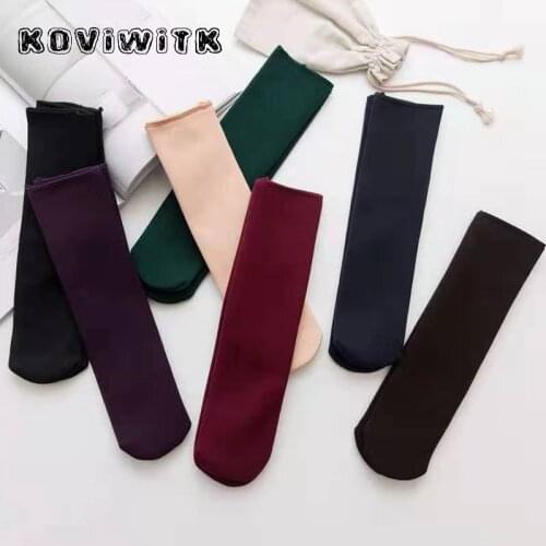 Winter short thick socks velvet Cotton Multicolor solid sock Women Warm Stylish black long elastic for lady girl Christmas sox