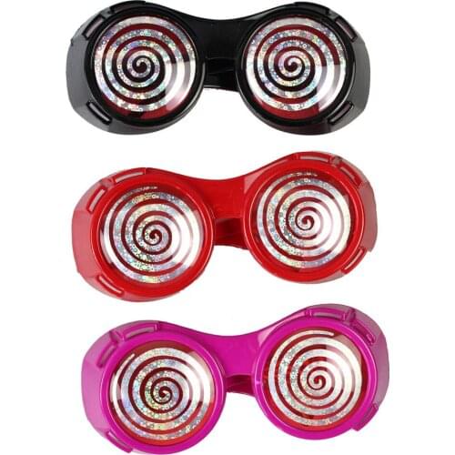10pcs Women Girls Men Funny Glasses Party Decorative Laser Dizzy Eye Glasses Party Holiday Decorations Halloween
