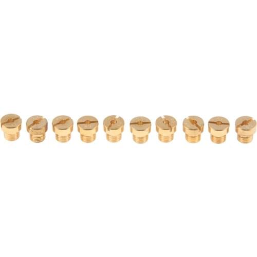 10Pcs M6 Motorcycle Carburetor Main Jet 74-92 Carb Injectors Nozzle Kit