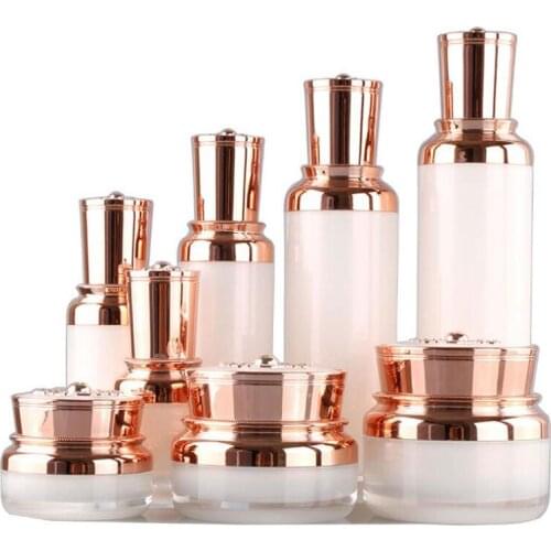 100 120ml Acrylic Lotion Bottle Empty High-End Refillable Moisturizing Milk Travel Makeup Tool Pump Container Accessory 5pcs/lot