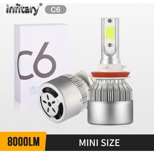 2pcs free shipping Car Lights Bulbs LED H7 LED H4 LED 9003 HB2 H11 LED H1 H3 880 9005 9006 H13 9004 9007 Headlights 12V