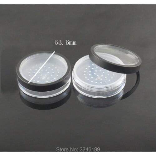 20ML40pcs/lot Empty Loose Powder Case with Sifter, Plastic Clear Cap Cosmetic Powder Conatiner, DIY Top Quality Loose Powder Box