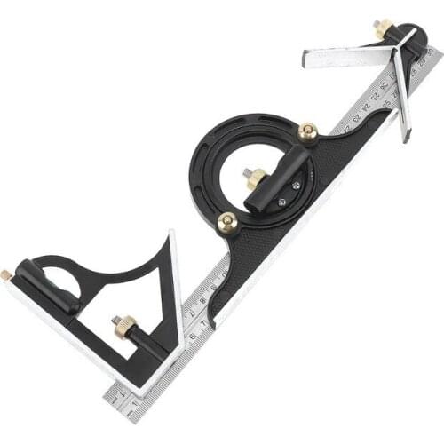 3In1 Adjustable Multi Combination Square Angle Finder Protractor 300mm/12"Measuring Set Tools Universal Ruler Right Angle