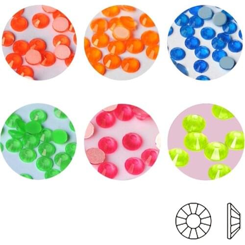 Acryl Colorful Rhinestones Non Hot fix Crystal Flatback Stones Shiny Beads Stones For Nails Art Clothes Decoarion Crystals