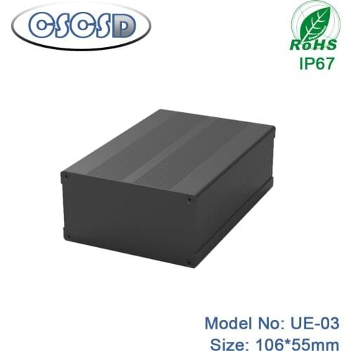 Aluminum junction box custom amplifier aluminium enclosure extruded colling pcb box electronic equipment by CSCSD 1pcs 106*55mm